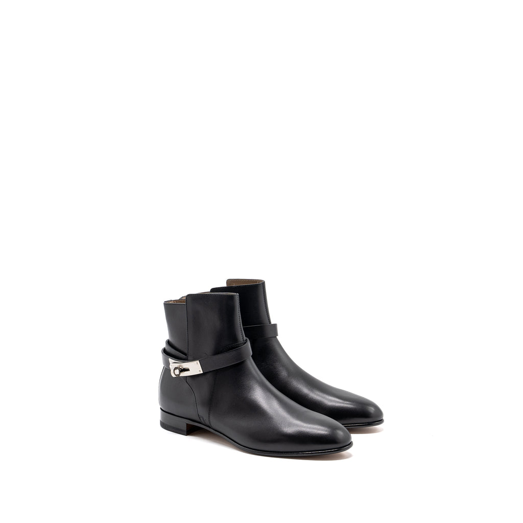 HERMES NEO ANKLE BOOTS CALFSKIN BLACK SHW
