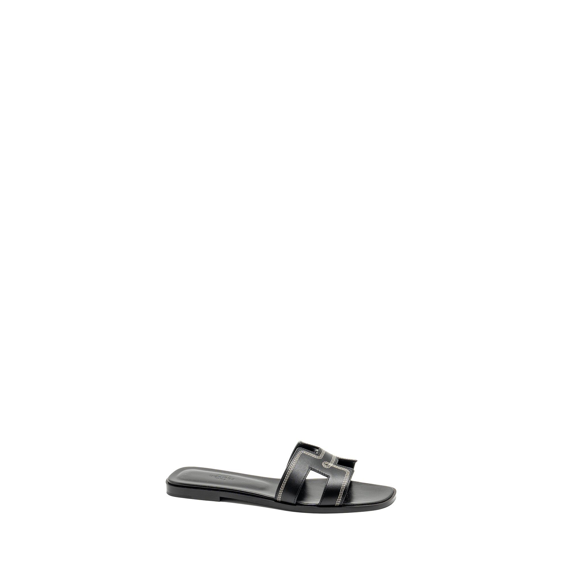 HERMES ORAN SANDALS BLACK LIMITED CONDITION
