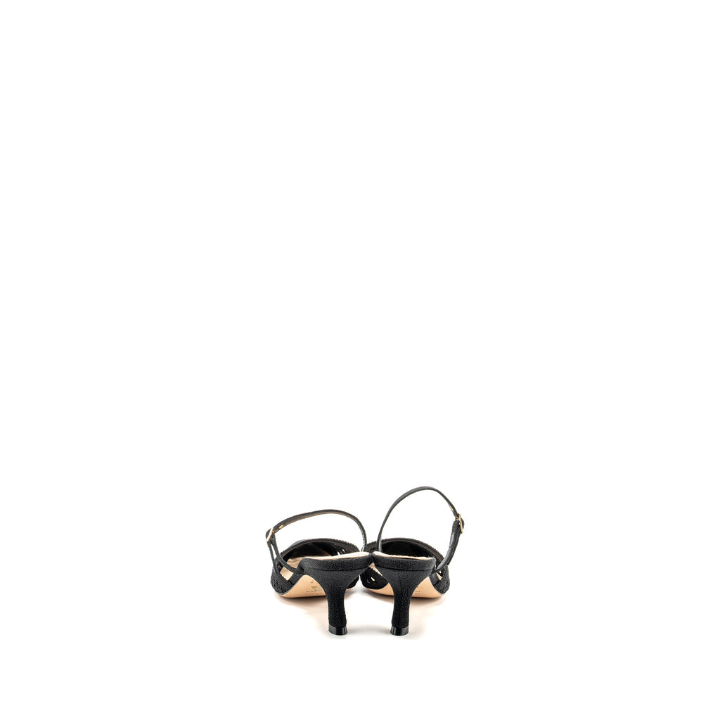 DIOR CAPTURE MULE SANDALS CANNAGE BLACK