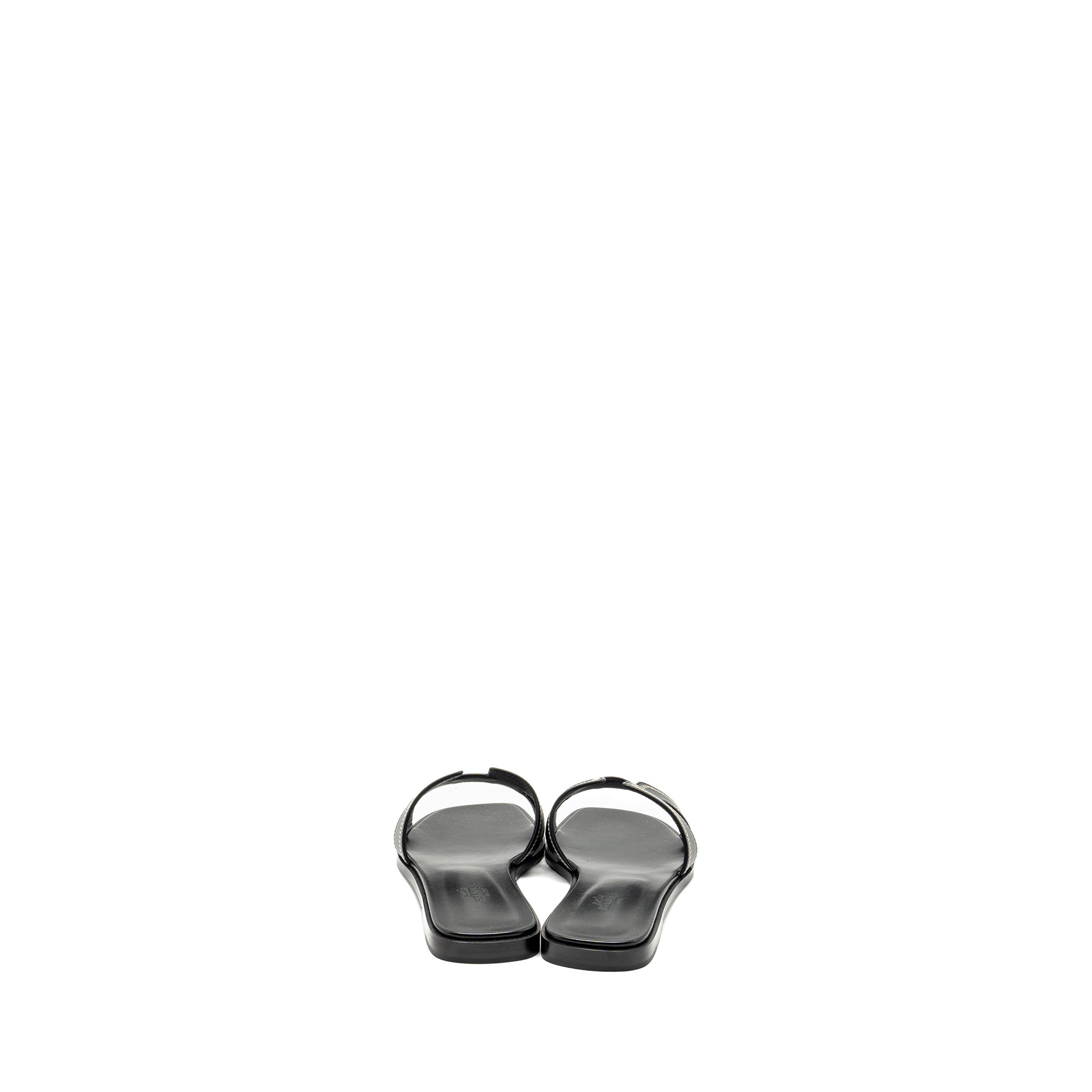 HERMES ORAN SANDALS BLACK LIMITED CONDITION