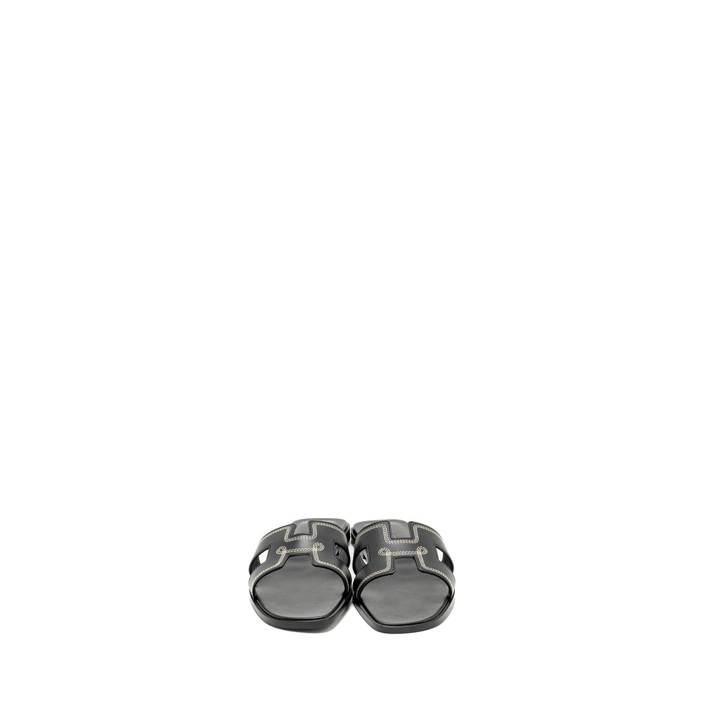 HERMES ORAN SANDALS BLACK LIMITED CONDITION