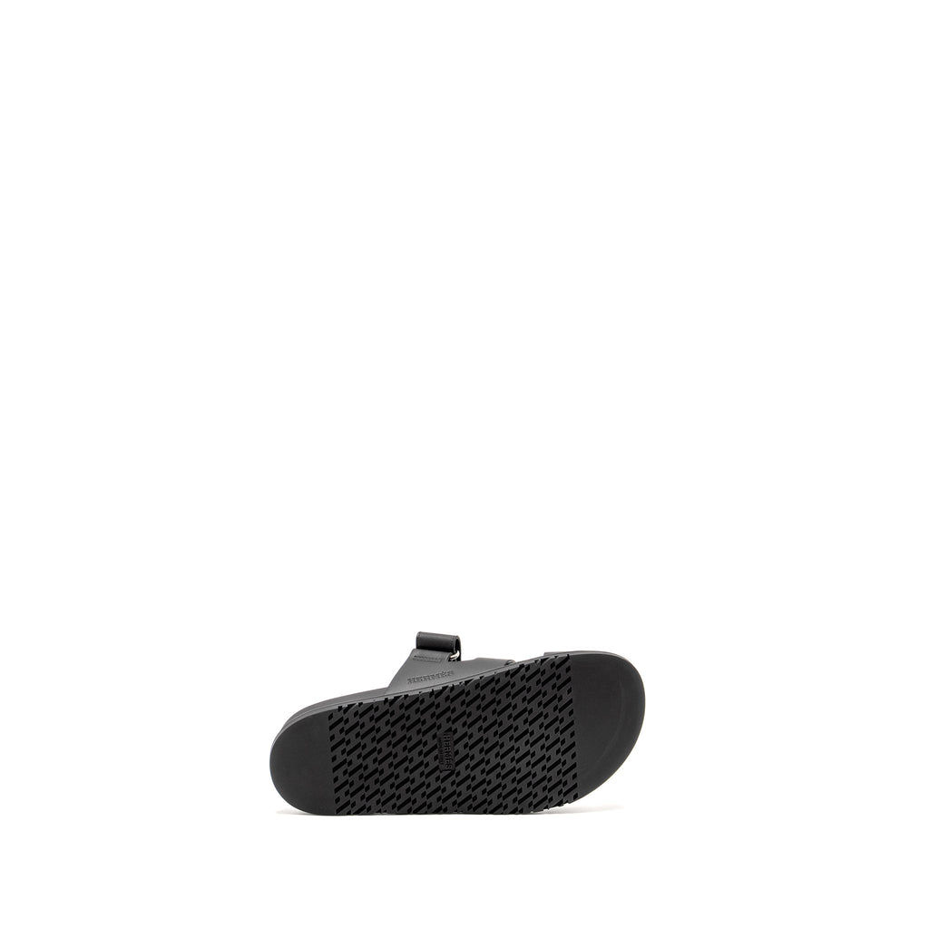 HERMES CHYPRE SANDALS CALFSKIN BLACK