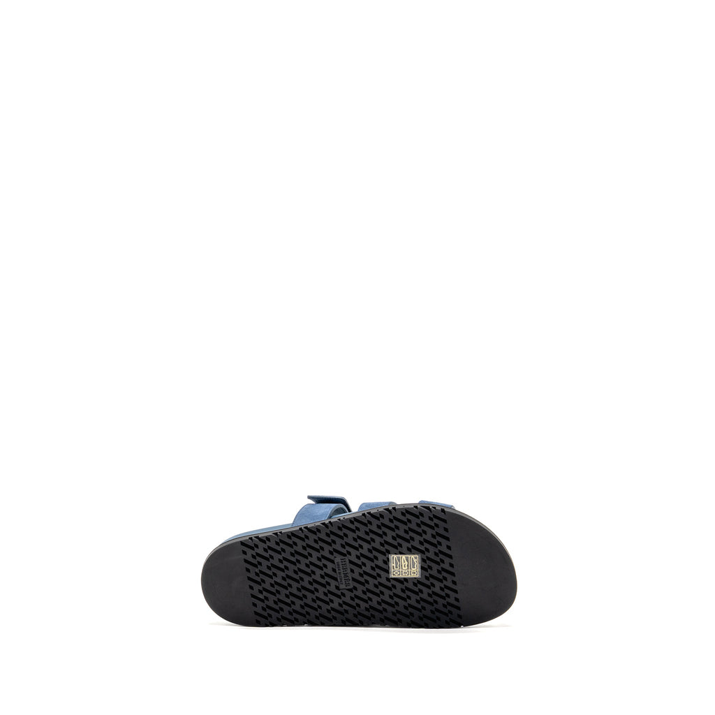 HERMES FEMME CHYPRE SANDALS CHEVRE VELOURS BLEU TURQUIM