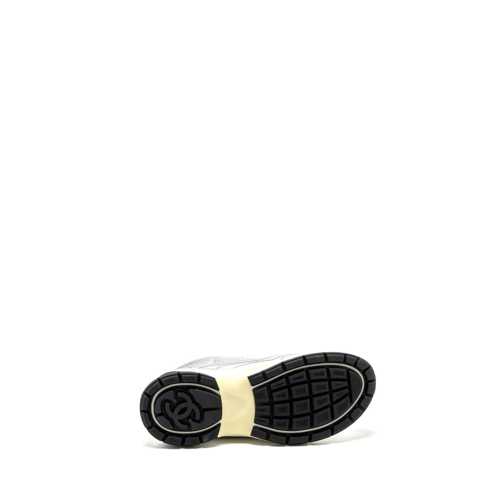 CHANEL 23C METALLIC TRAINER / SNEAKERS SILVER MULTICOLOUR