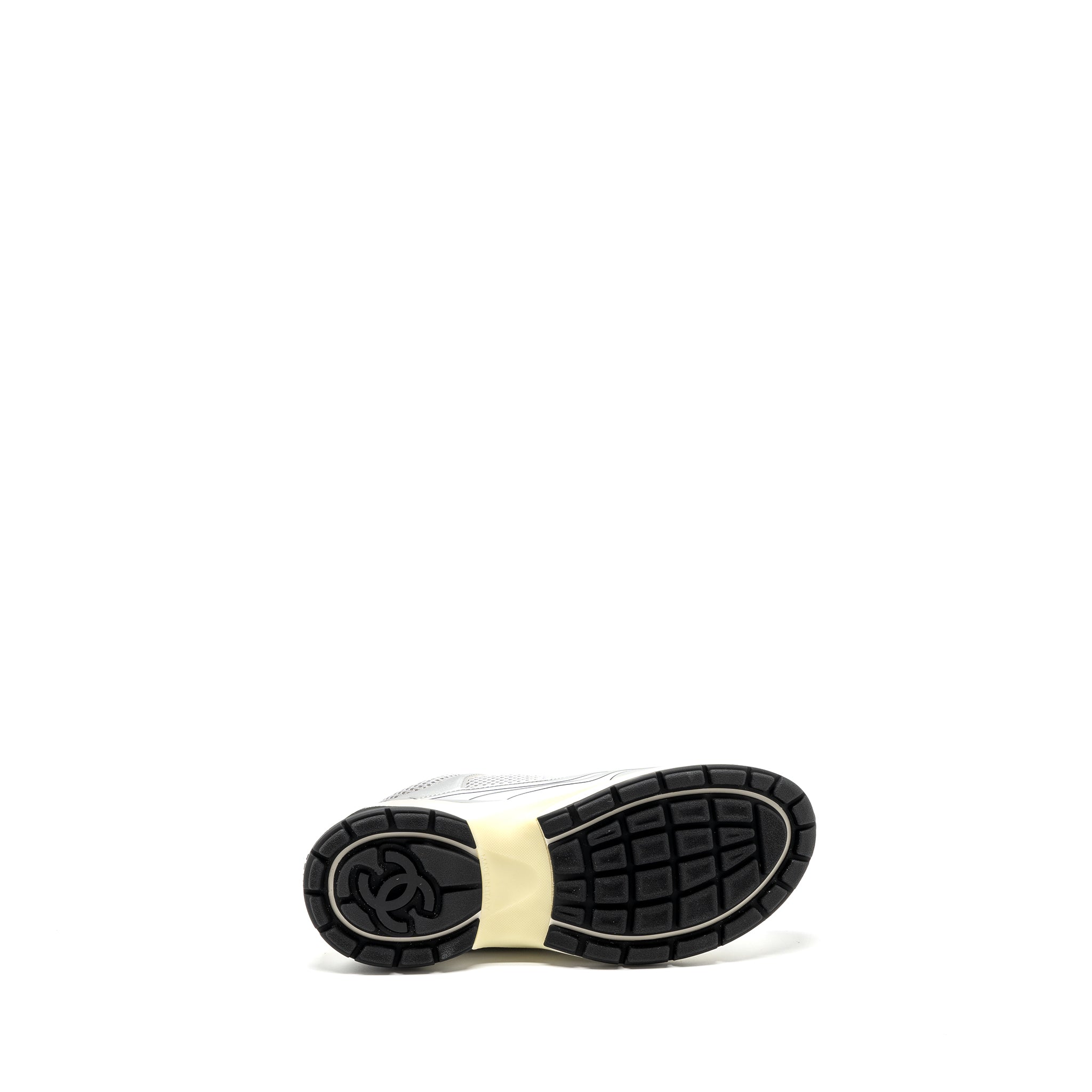 CHANEL 23C METALLIC TRAINER / SNEAKERS SILVER MULTICOLOUR