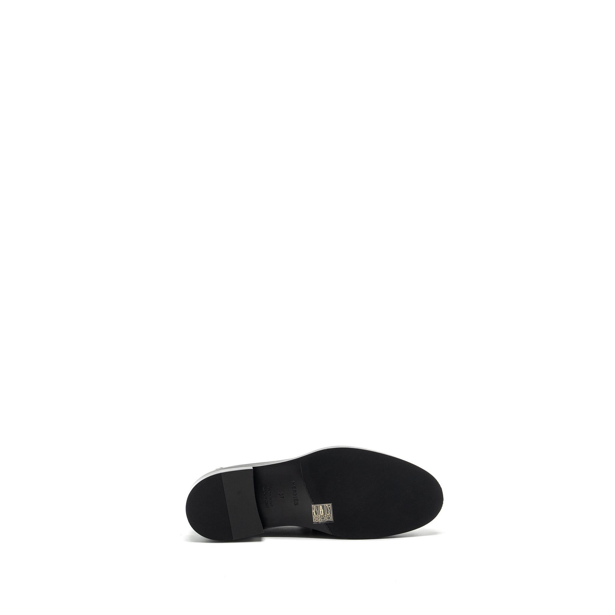 HERMES HOT MOCCASINS CALFSKIN BLACK SHW