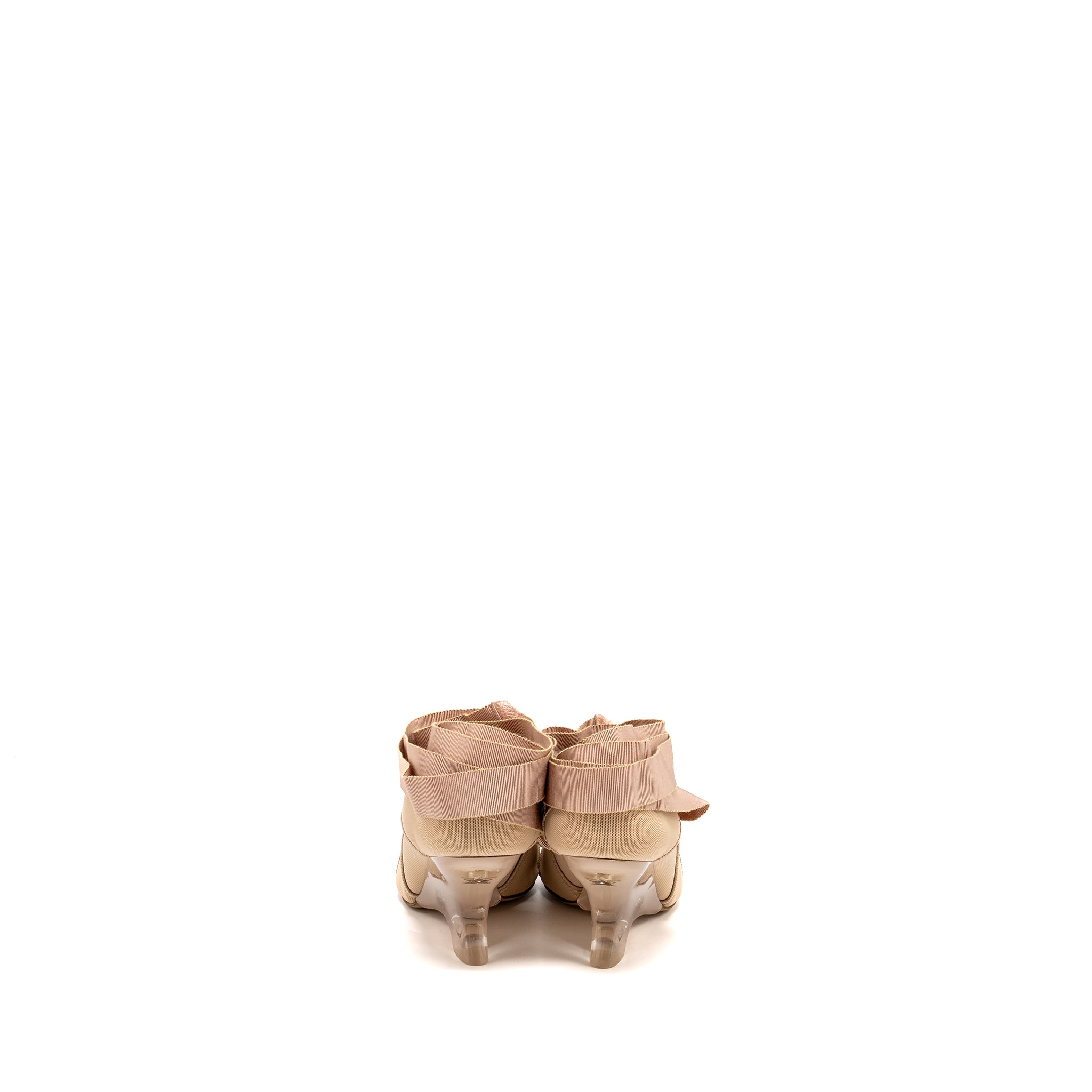 DIOR LACE UP ETOILE SANDALS BEIGE