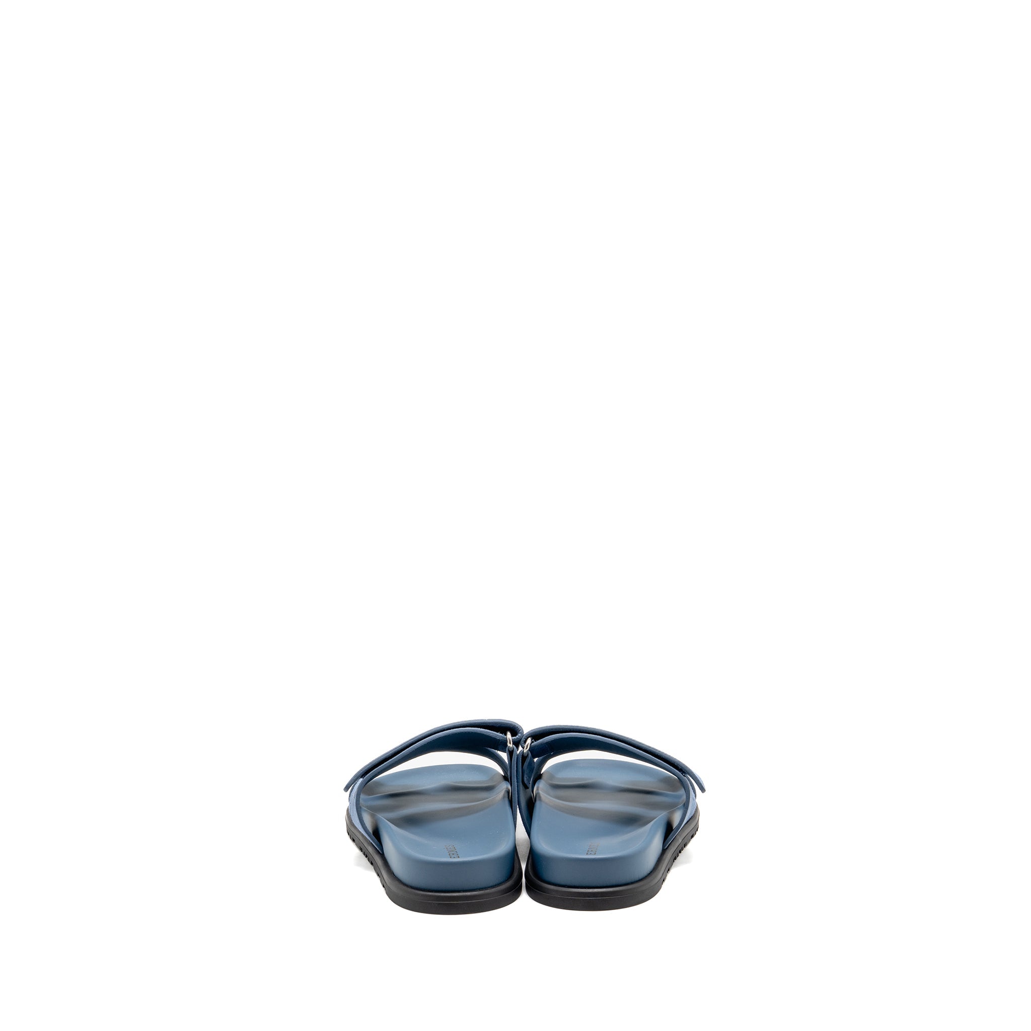 HERMES FEMME CHYPRE SANDALS CHEVRE VELOURS BLEU TURQUIM