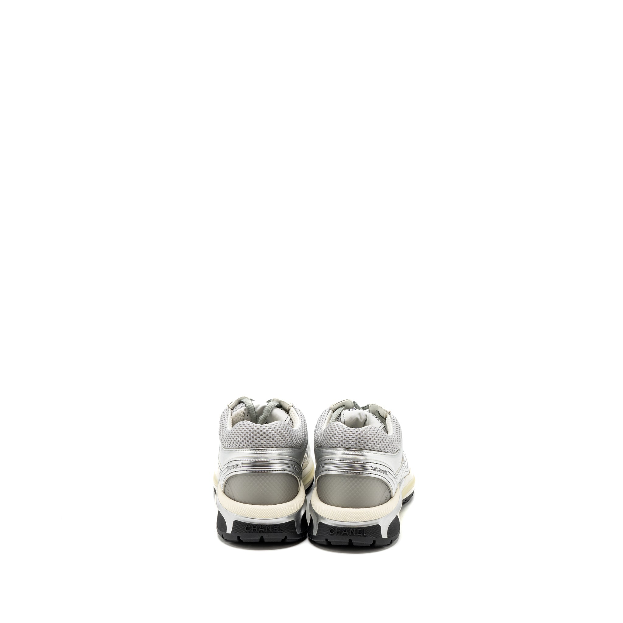 CHANEL 23C METALLIC TRAINER / SNEAKERS SILVER MULTICOLOUR