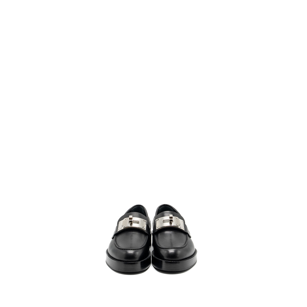 HERMES HOT MOCCASINS CALFSKIN BLACK SHW