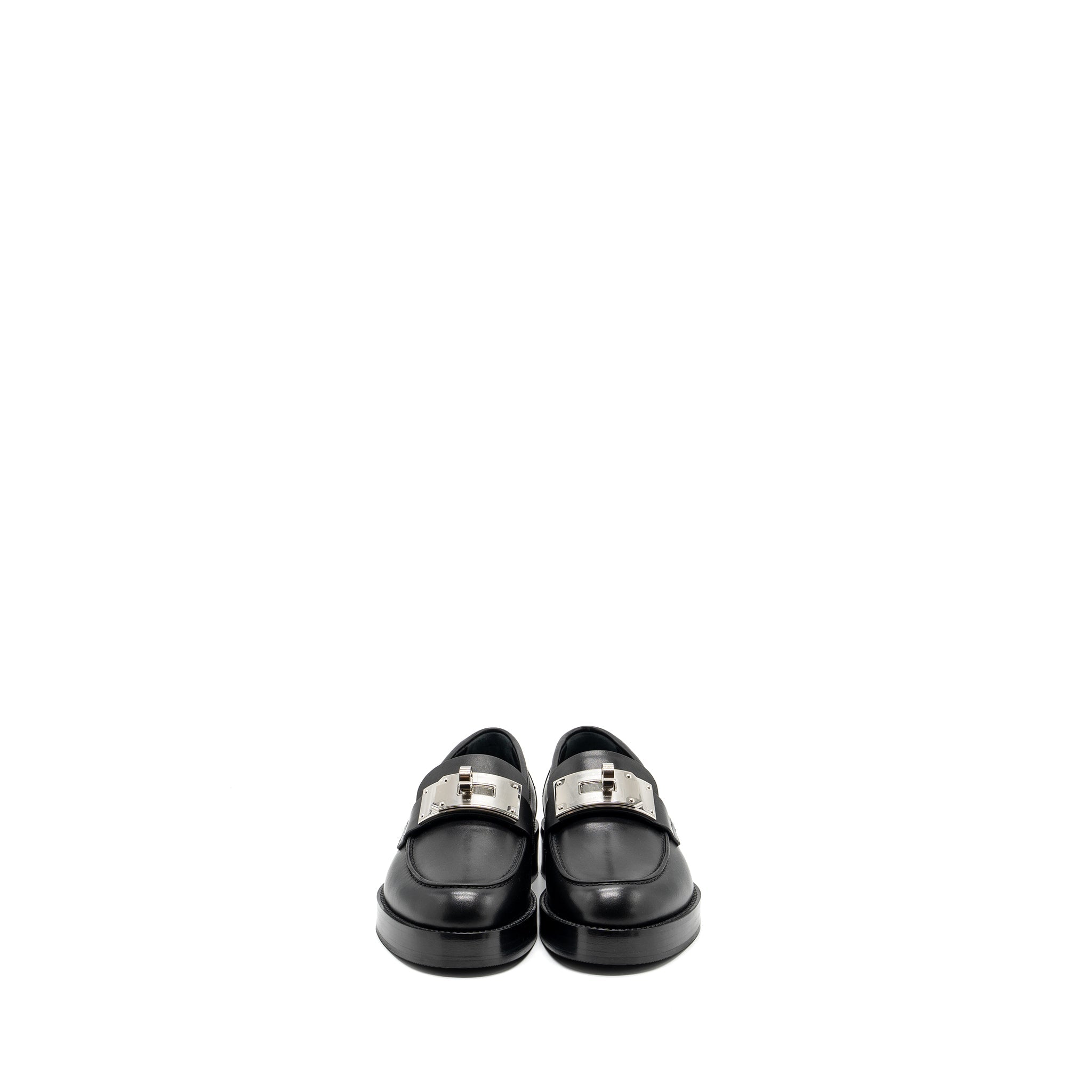 HERMES HOT MOCCASINS CALFSKIN BLACK SHW