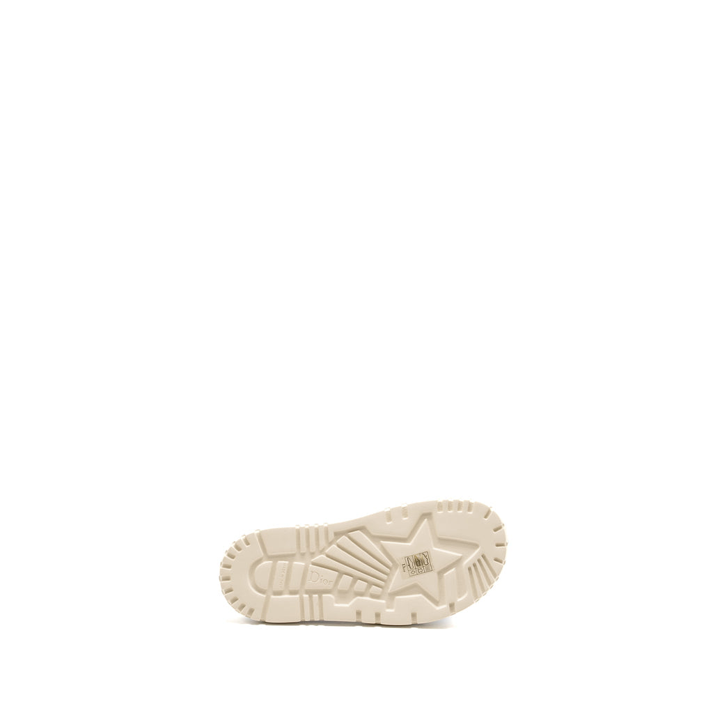 DIOR SANDALS EMBROIDERED COTTON/ RUBBER BLUE