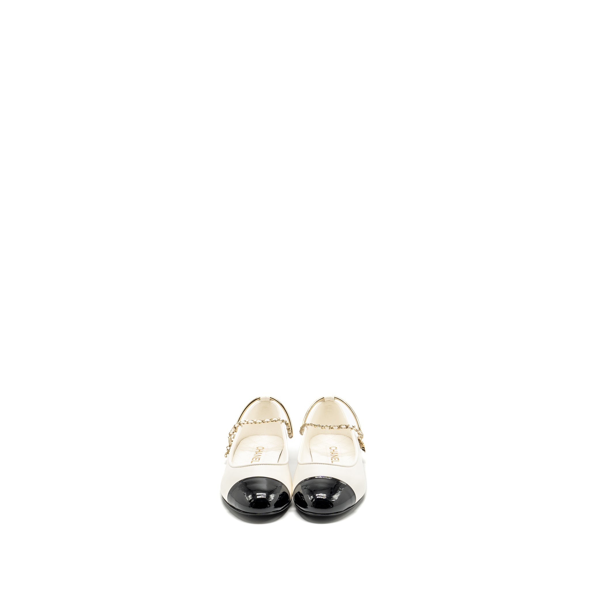 CHANEL BALLET FLATS WHITE / BLACK