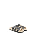 HERMES CHYPRE SANDAL CALFSKIN/SHEARLING LINING BLACK SHW