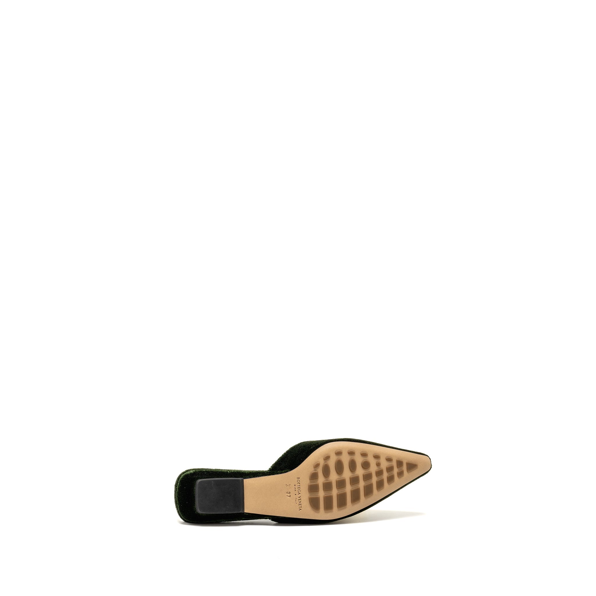 BOTTEGA VENETA POINT FLAT CARPET/LEATHER GREEN