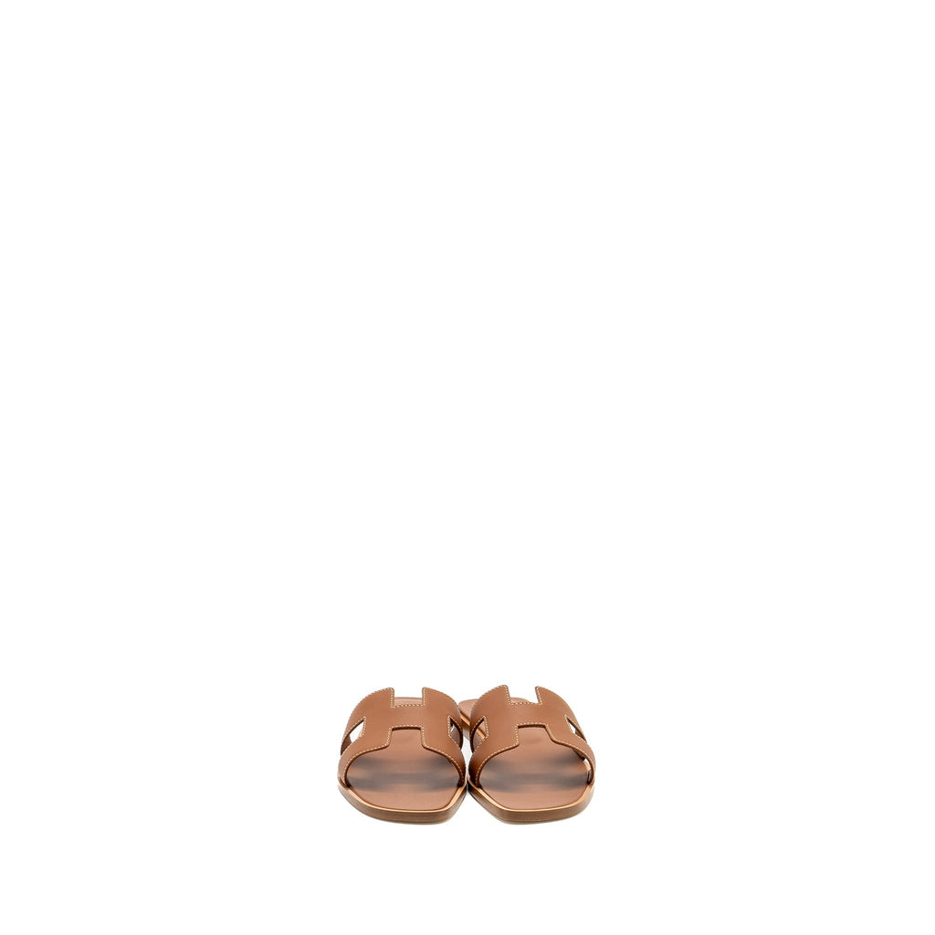 HERMES ORAN SANDALS CALFSKIN GOLD