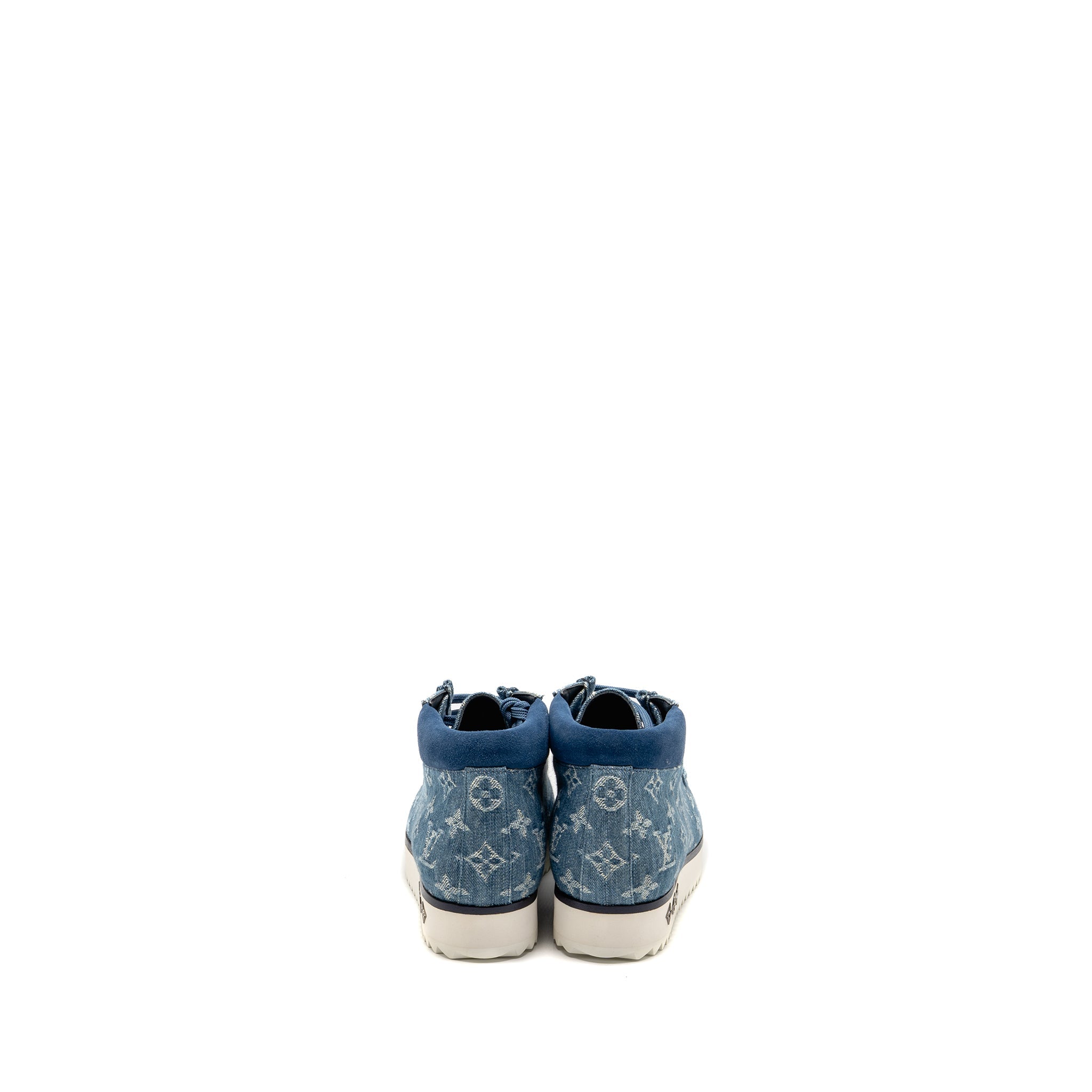 LOUIS VUITTON MODS ANKLE BOOTS DENIM BLUE/WHITE