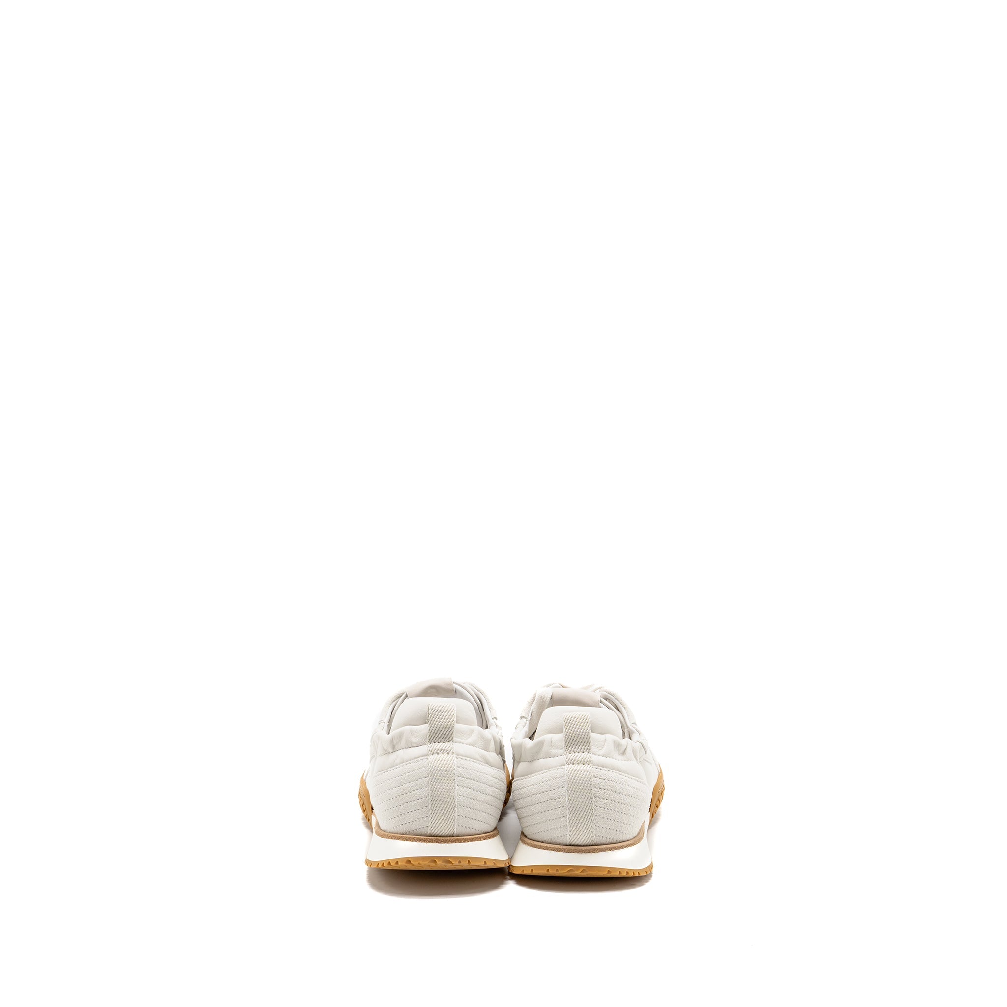 HERMES JET SNEAKER NAPPA/SUEDE GOATSKIN BLANC