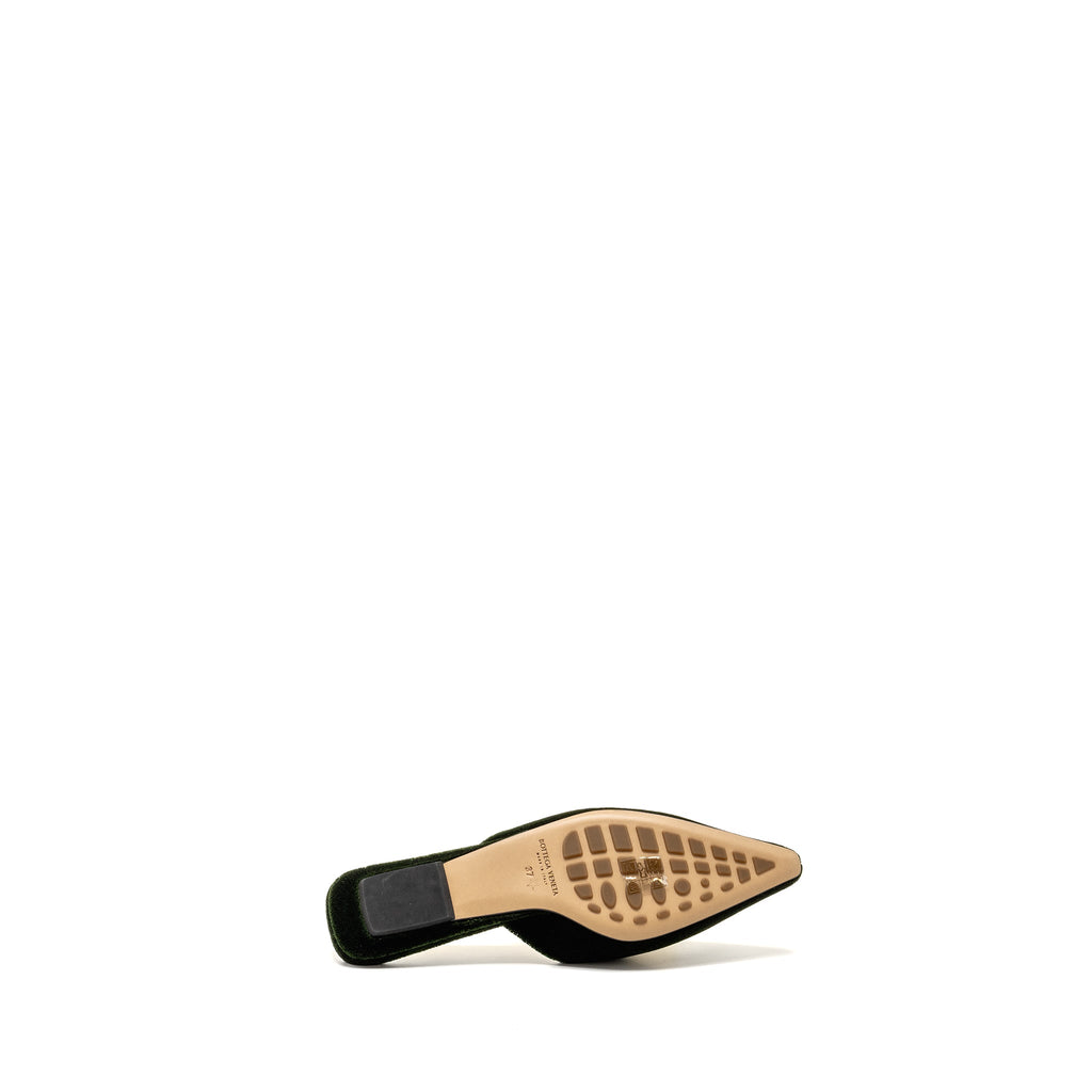 BOTTEGA VENETA POINT FLAT CARPET/LEATHER GREEN