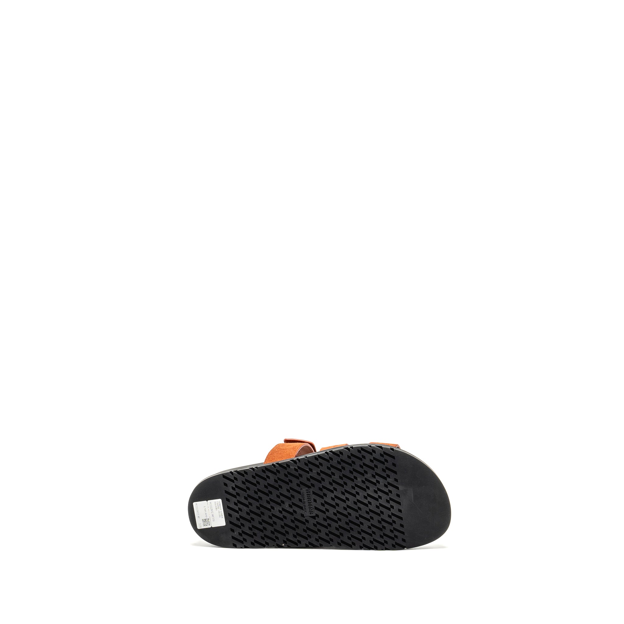 HERMES CHYPRE SANDALS SUEDE GOATSKIN ORANGE CANYON