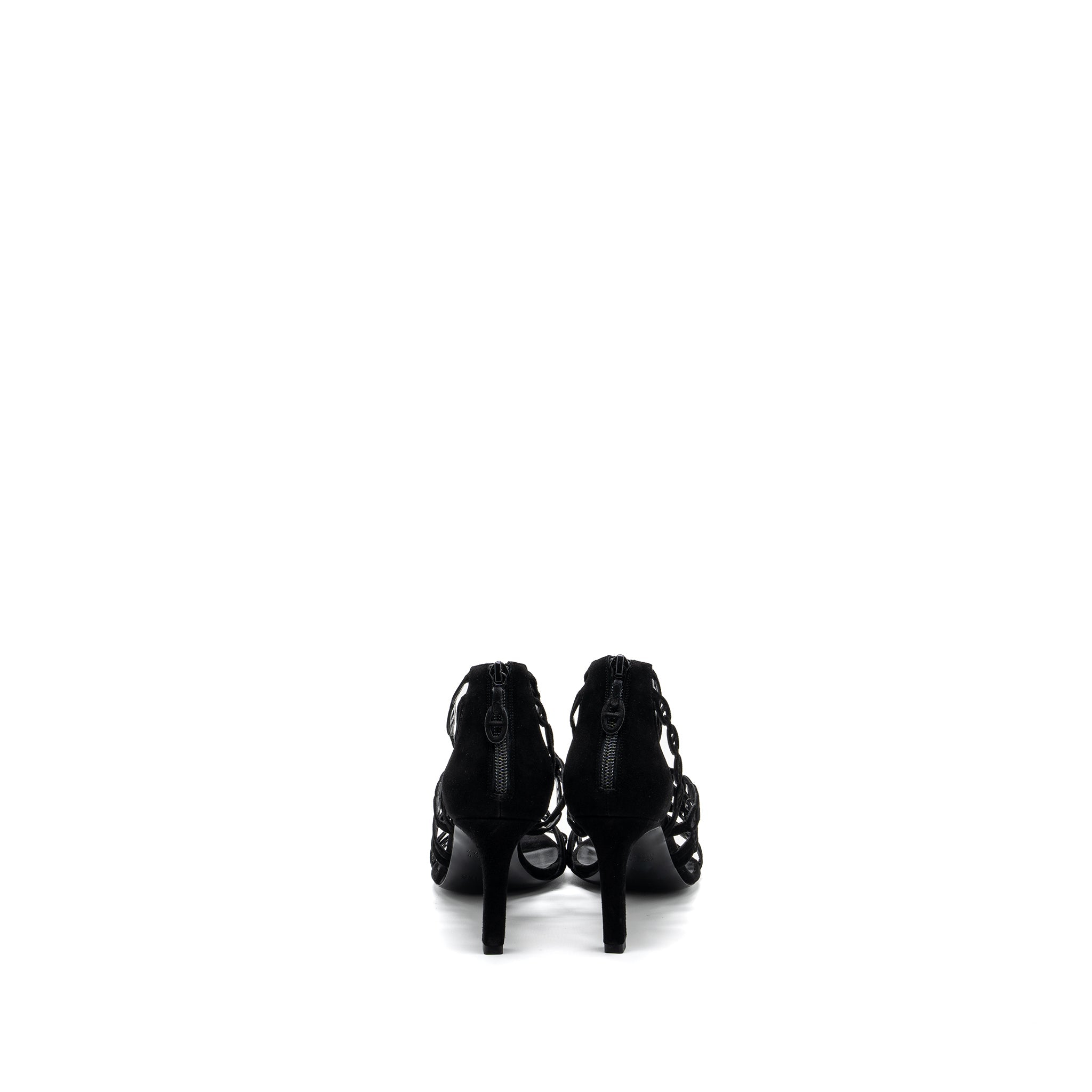 HERMES ROMY SANDALS SUEDE BLACK
