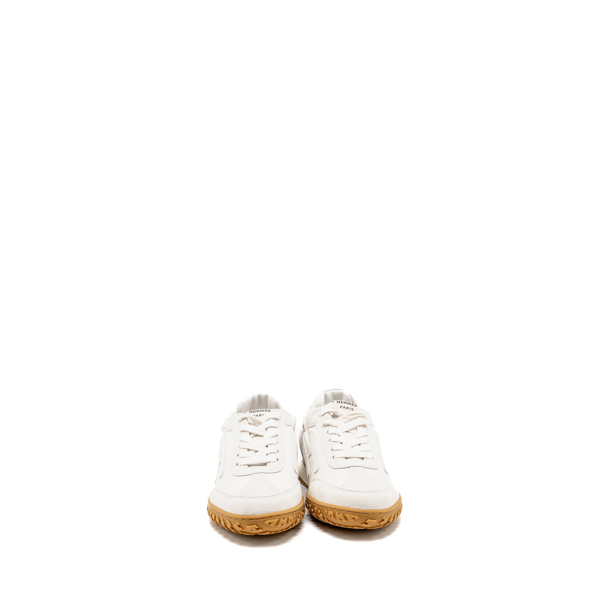 HERMES JET SNEAKER NAPPA/SUEDE GOATSKIN BLANC