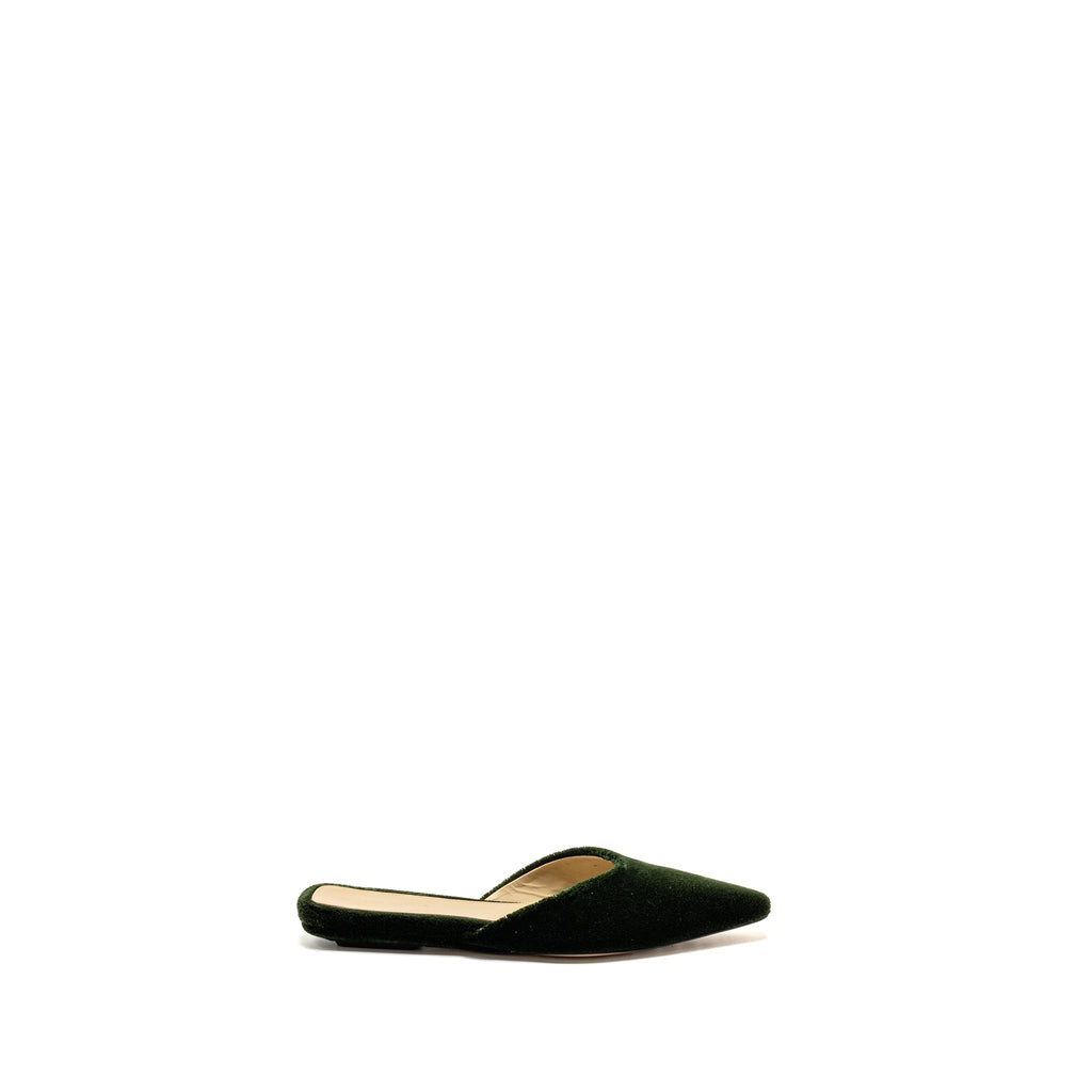 BOTTEGA VENETA POINT FLAT CARPET/LEATHER GREEN