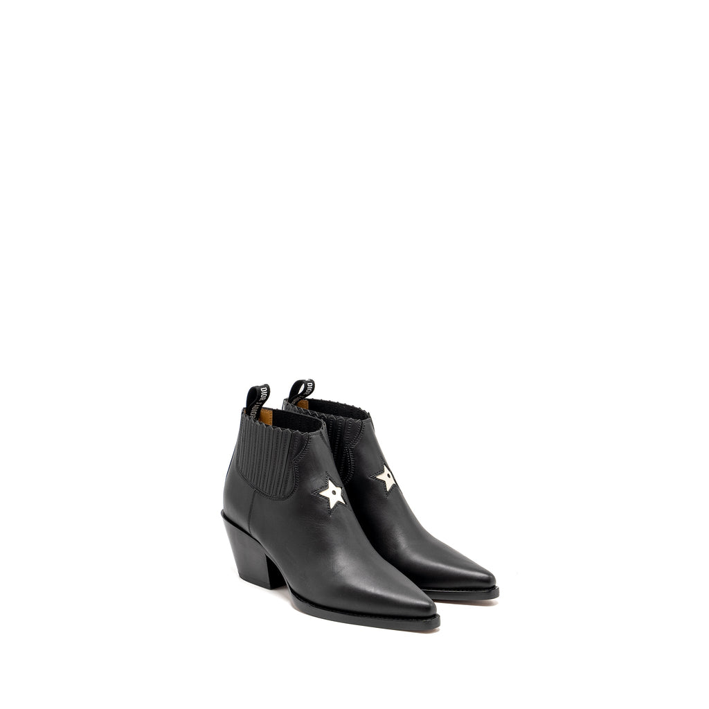 DIOR L.A HEELED ANKLE BOOTS BLACK