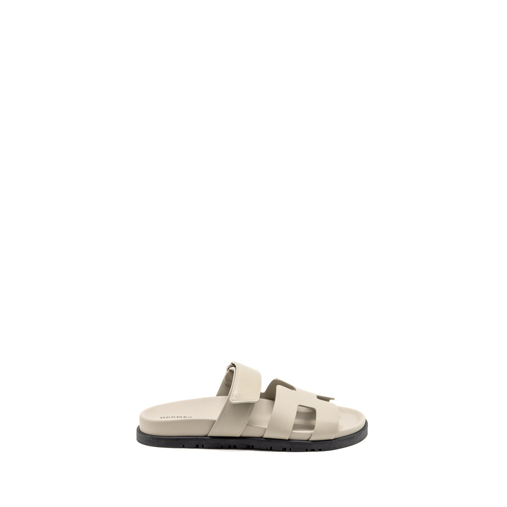 HERMES CHYPRE SANDAL CALFSKIN BEIGE MASTIC SHW