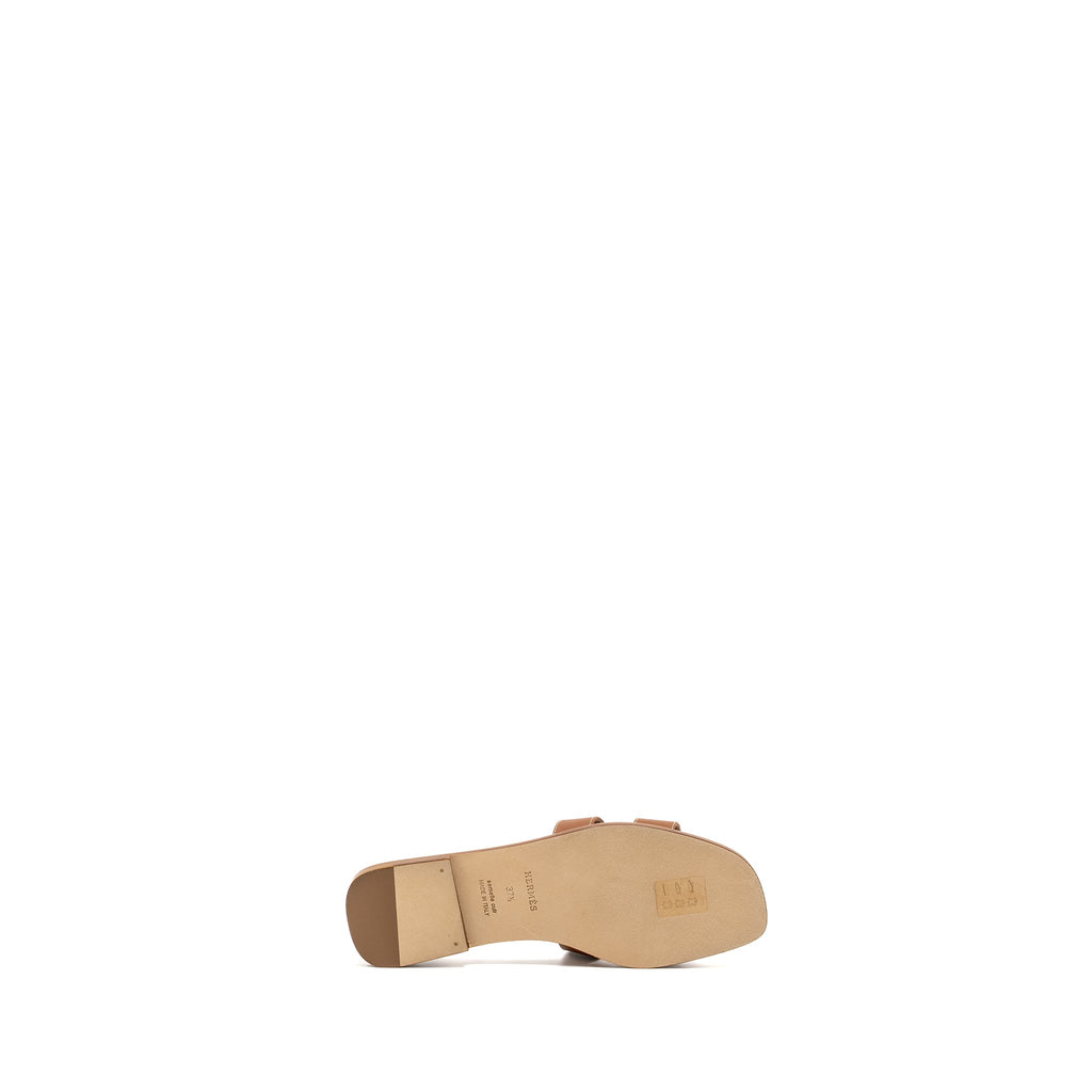 HERMES ORAN SANDALS CALFSKIN GOLD