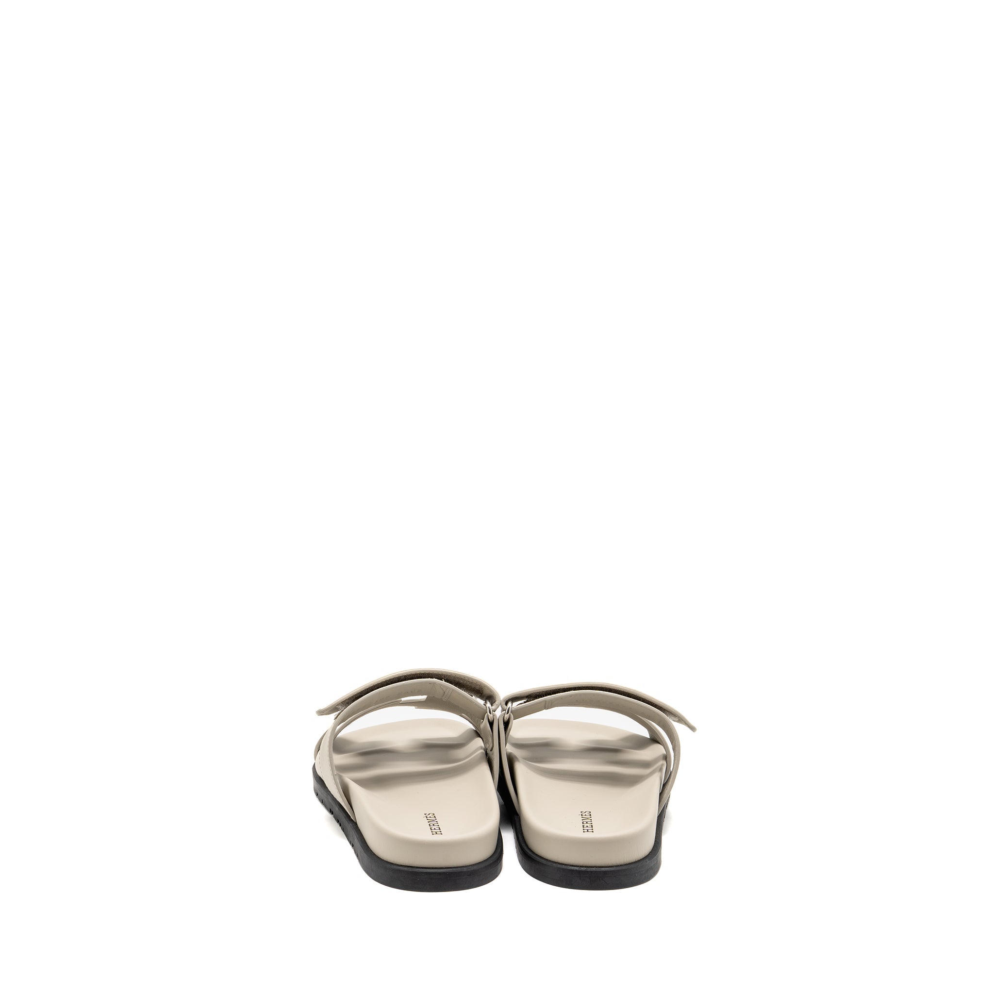 HERMES CHYPRE SANDAL CALFSKIN BEIGE MASTIC SHW