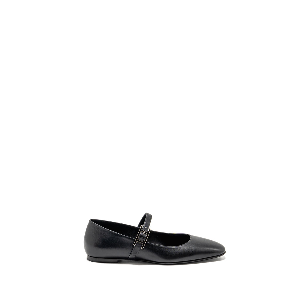 HERMES JANE BALLET FLAT BLACK