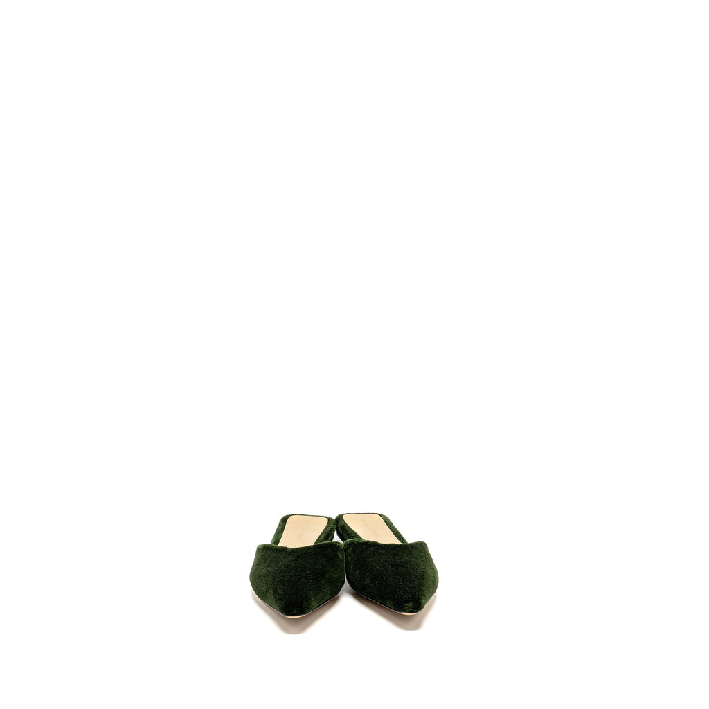 BOTTEGA VENETA POINT FLAT CARPET/LEATHER GREEN