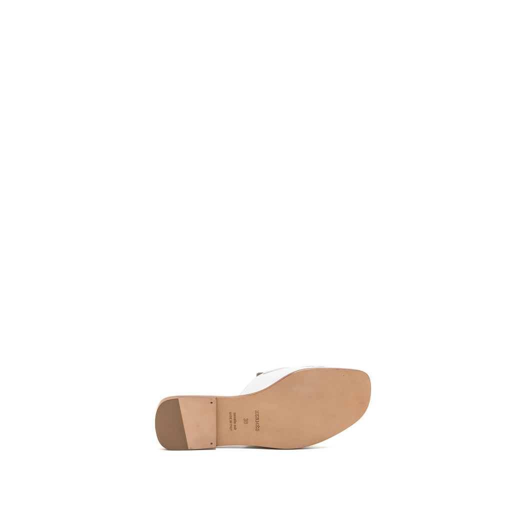 HERMES AUTEUIL SANDAL WHITE RGHW