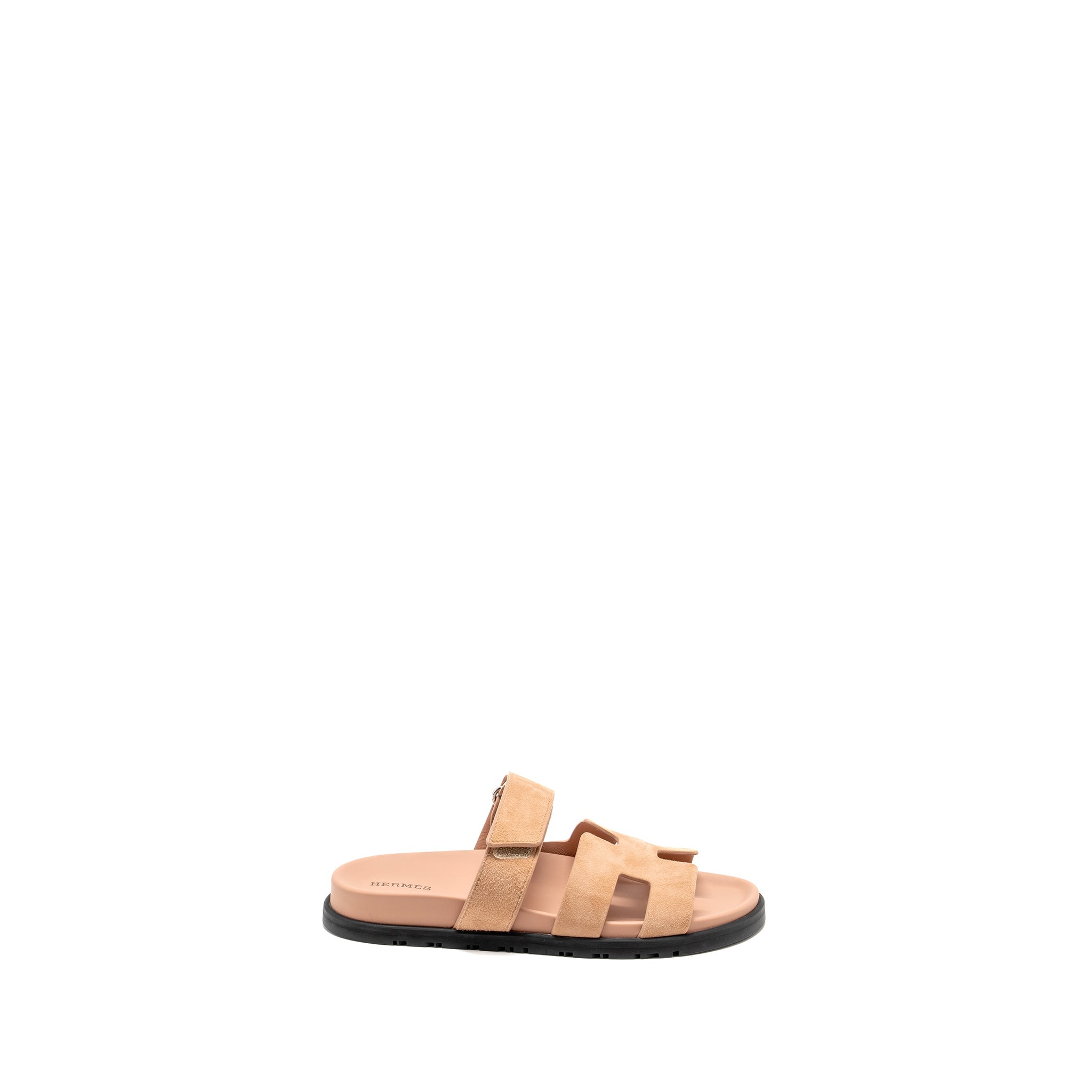 HERMES CHYPRE SANDALS CHÈVRE GOATSKIN / SUEDE NUDE