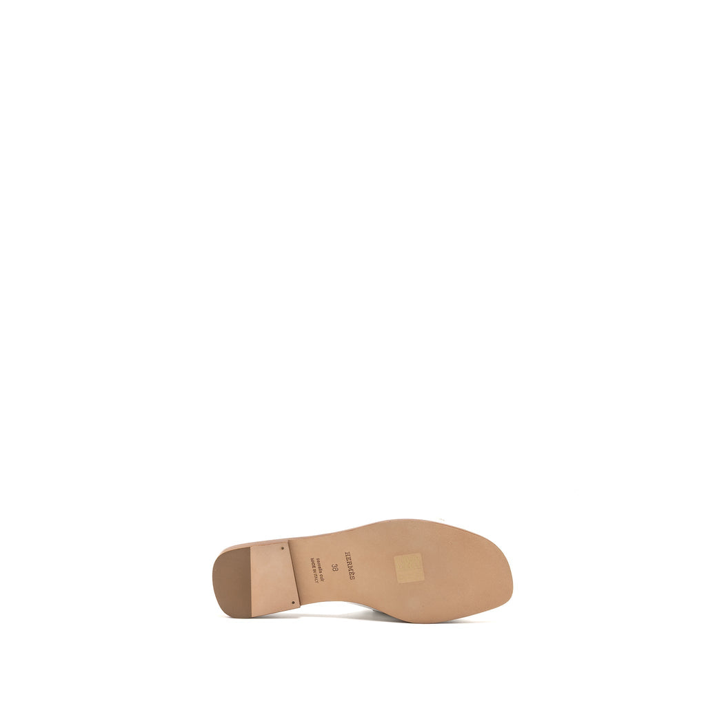 HERMES AUTEUIL SANDAL WHITE RGHW