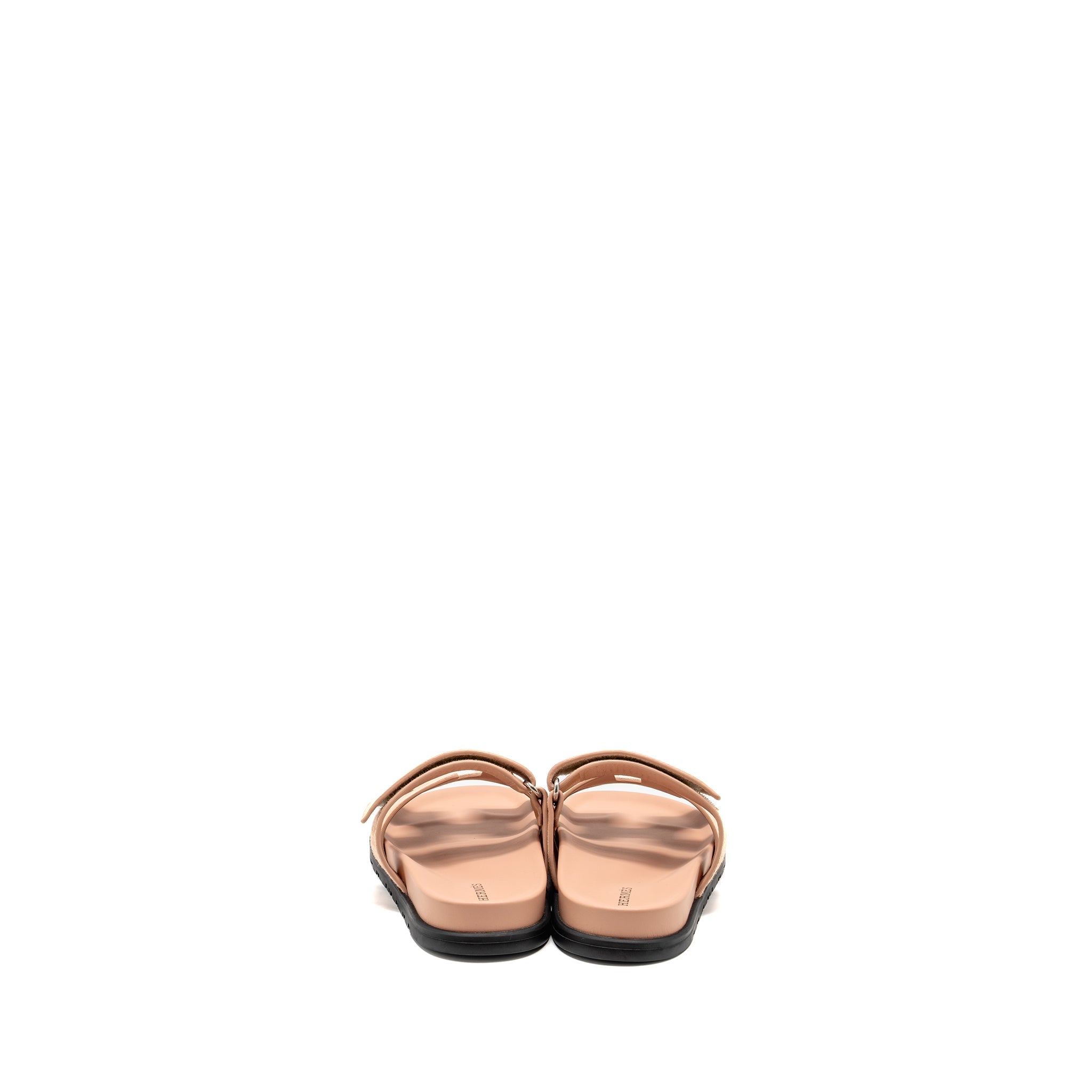 HERMES CHYPRE SANDALS CHÈVRE GOATSKIN / SUEDE NUDE