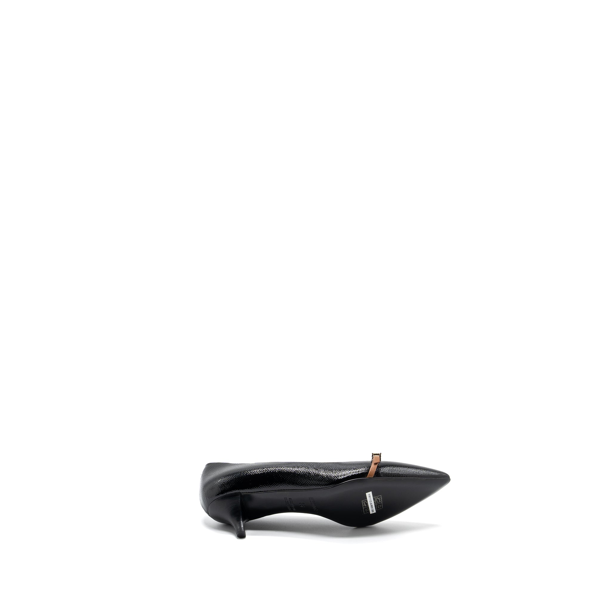 HERMES LAUREN PUMPS LEATHER BLACK SHW