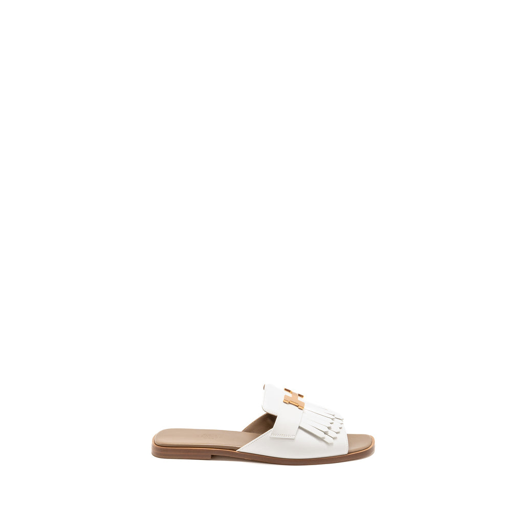 HERMES AUTEUIL SANDAL WHITE RGHW
