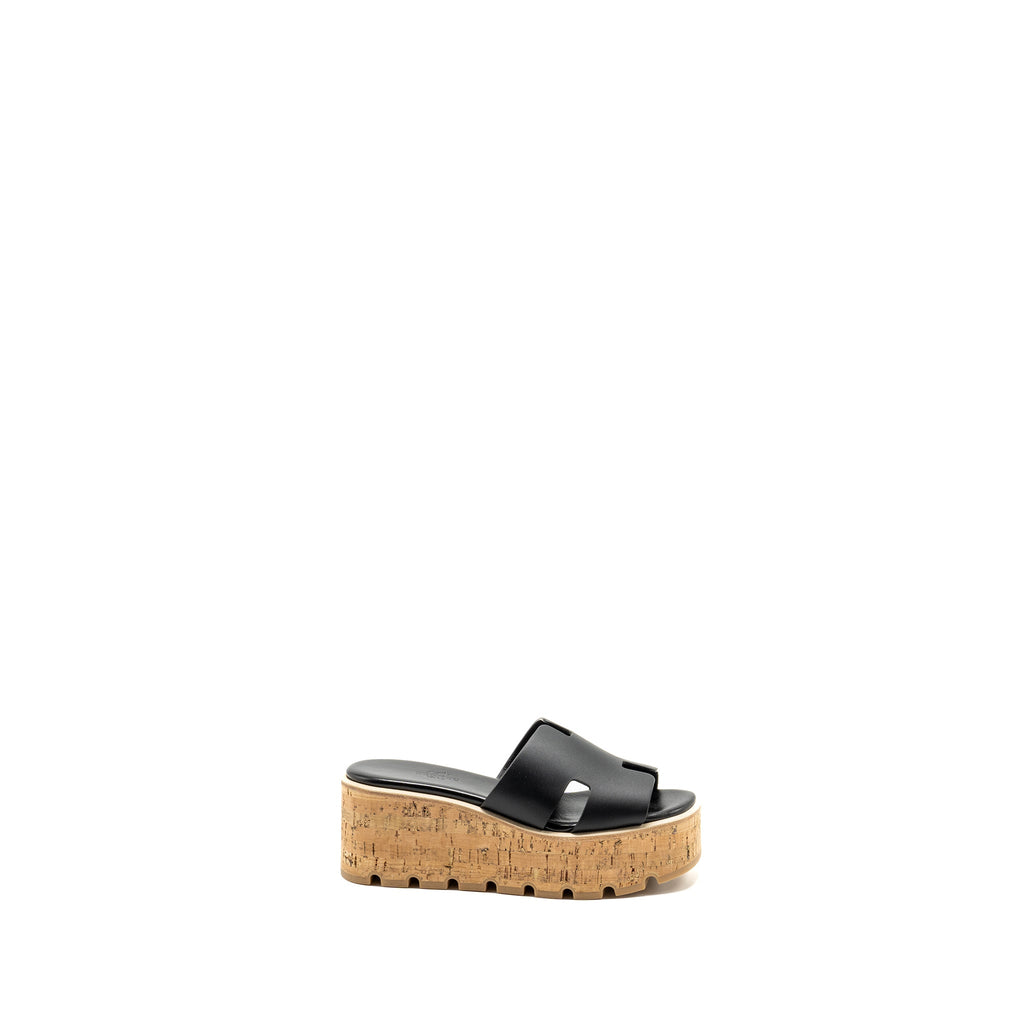 HERMES EZE SANDALS CALFSKIN BLACK
