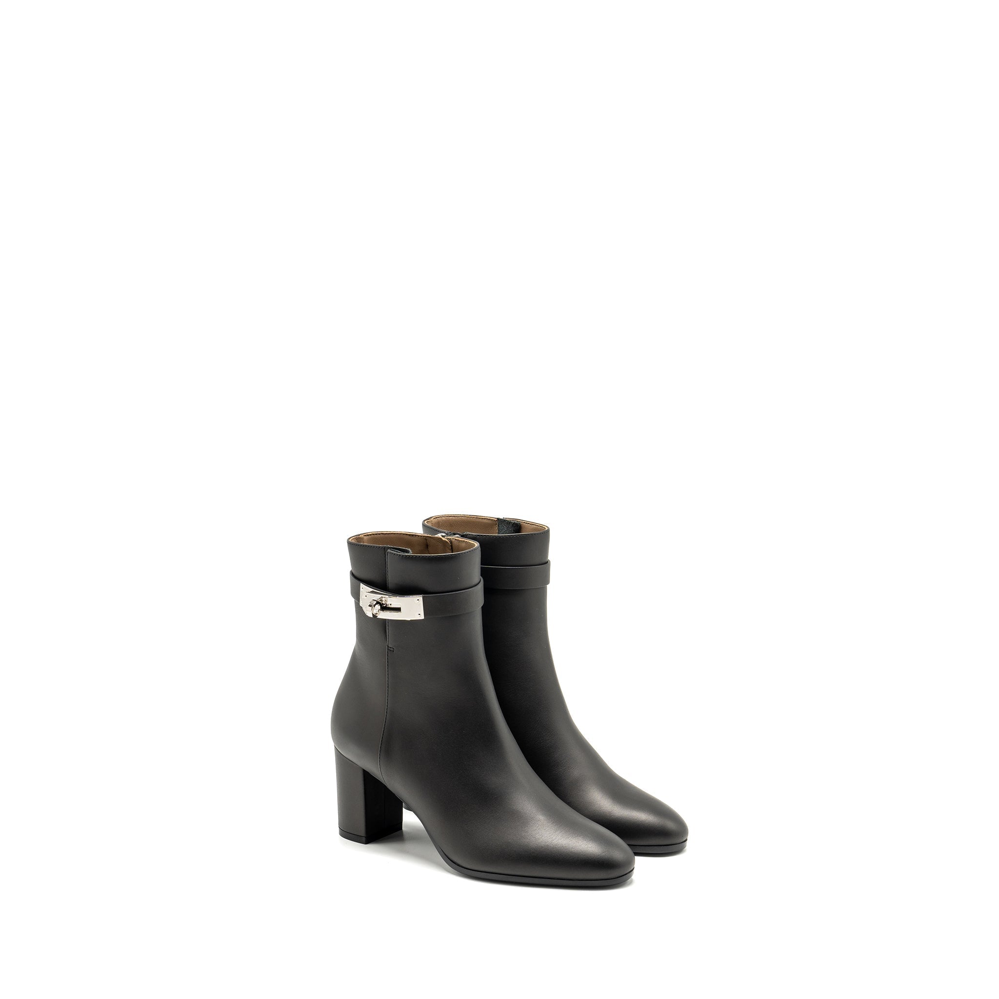HERMES WOMEN’S SAINT GERMAIN ANKLE BOOT CALFSKIN BLACK SHW