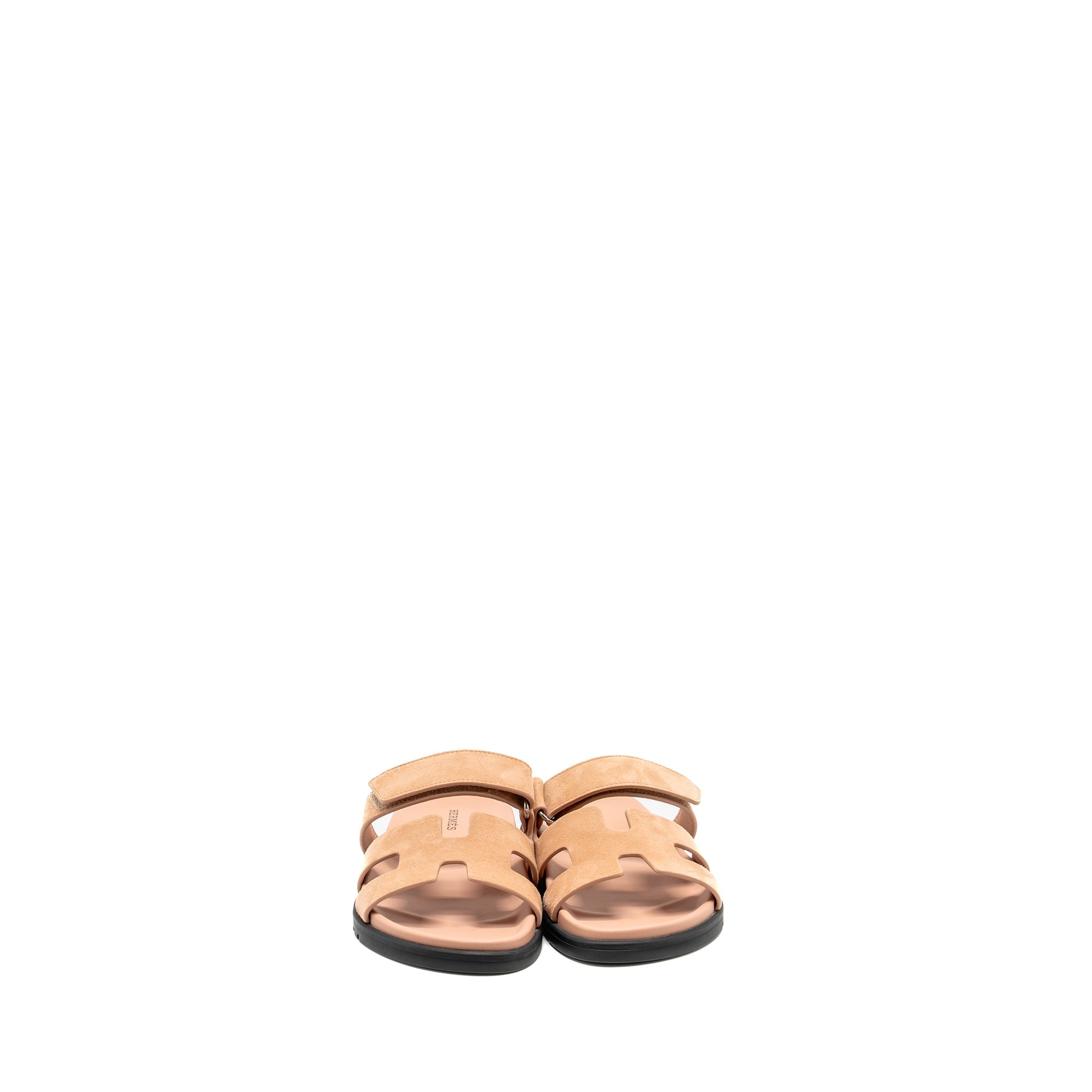 HERMES CHYPRE SANDALS CHÈVRE GOATSKIN / SUEDE NUDE