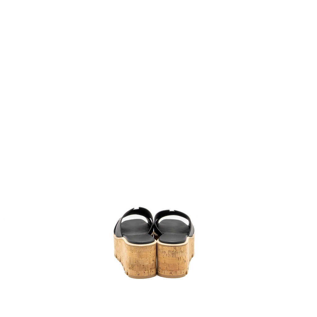 HERMES EZE SANDALS CALFSKIN BLACK