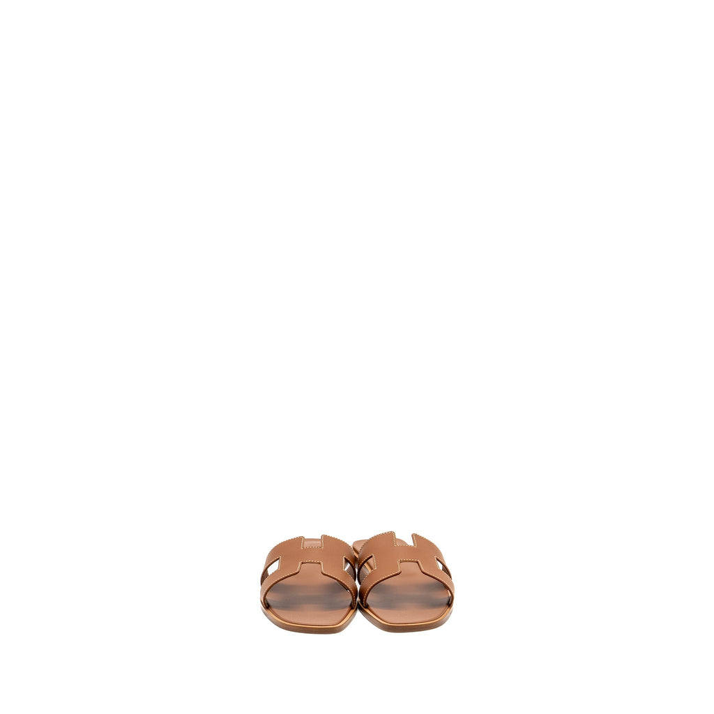 HERMES ORAN SANDALS CALFSKIN GOLD