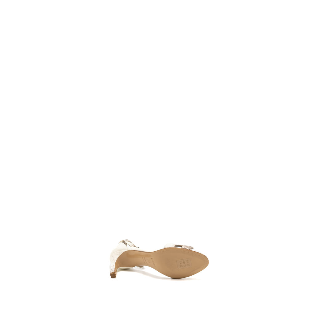 HERMES SANDALE FEMME PREMIERE CROCODILE NILOTICUS HIMALAYA BLANC SHW