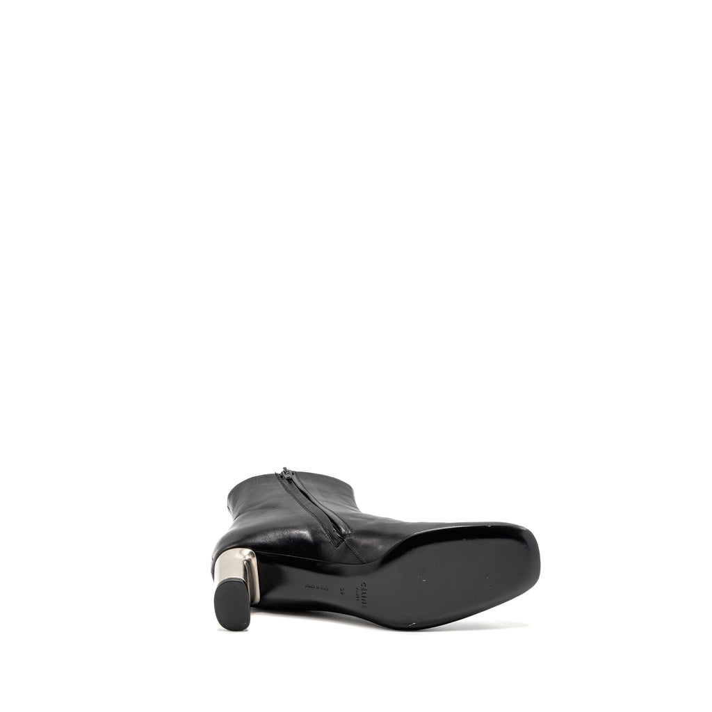 CELINE ZIPPED BOOT LEATHER BLACK