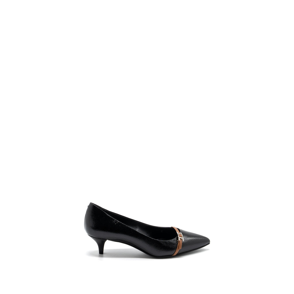 HERMES LAUREN PUMPS LEATHER BLACK SHW