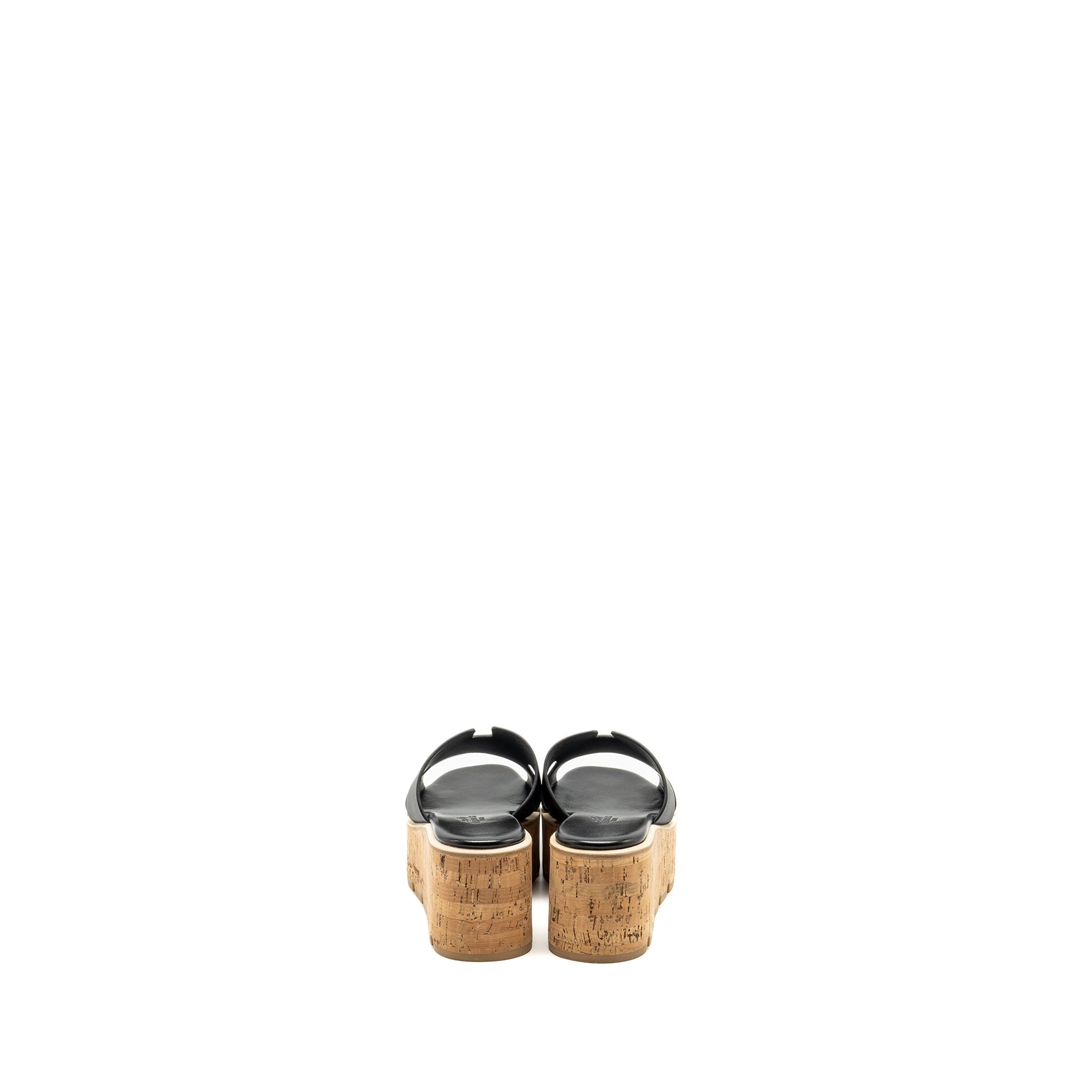 HERMES EZE SANDALS CALFSKIN BLACK