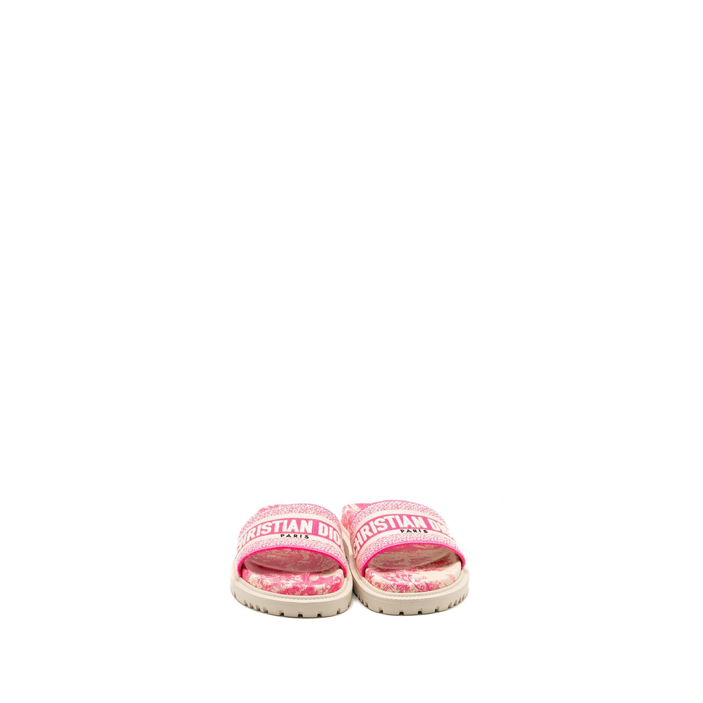 DIOR SANDALS EMBROIDERED COTTON/ RUBBER PINK