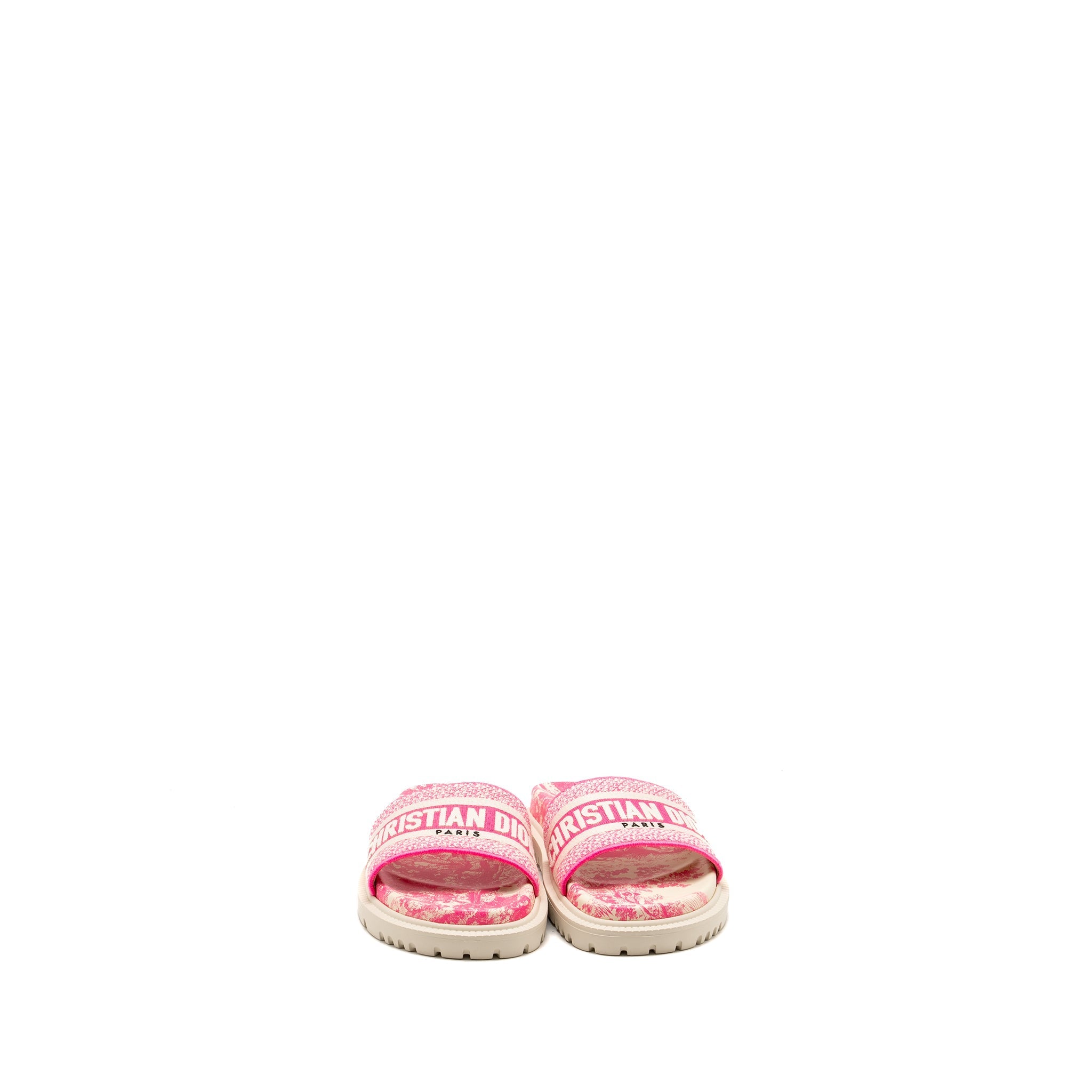 DIOR SANDALS EMBROIDERED COTTON/ RUBBER PINK